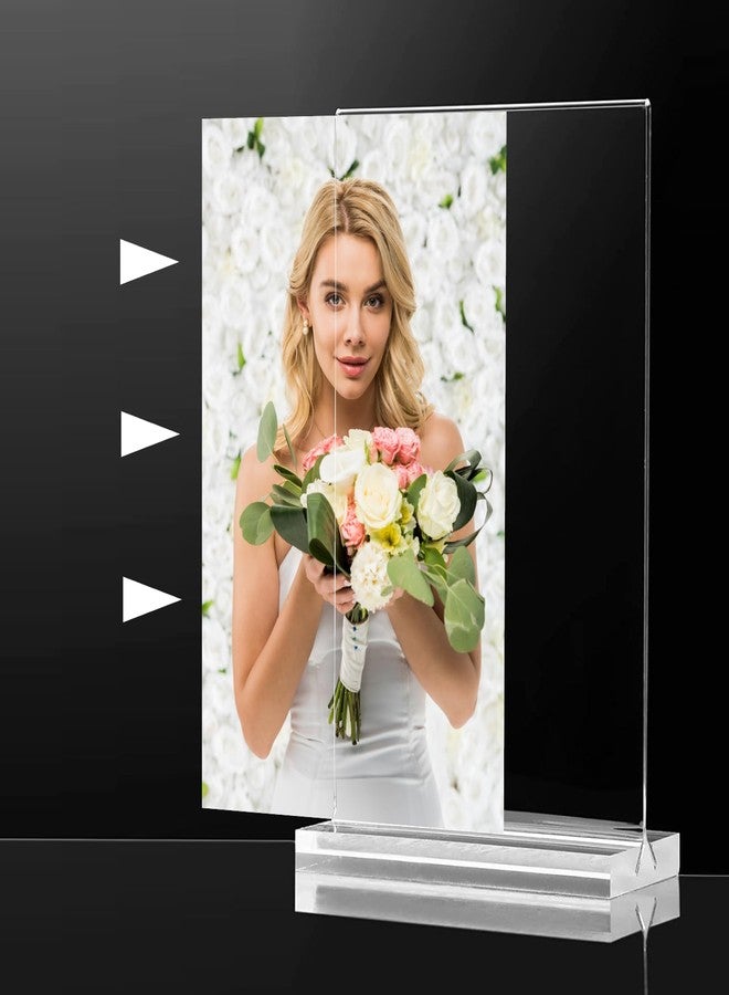Tcevily 24 Pcs 2.5 x 3.5 Inch Mini Acrylic Sign Holder, Wallet Size Desktop Photo Frames Double Side Picture or Display Plastic Sign Holder Suitable for Office Wedding (2.5 x 3.5 Inches) - Image 5